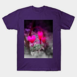 red bleeding hearts #4, tinted T-Shirt